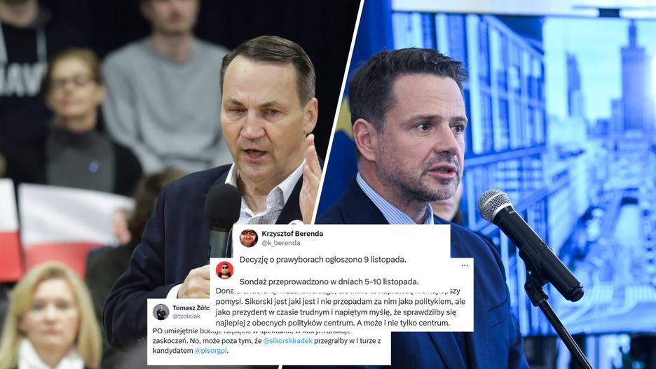 Lawina komentarzy po sondażu KO