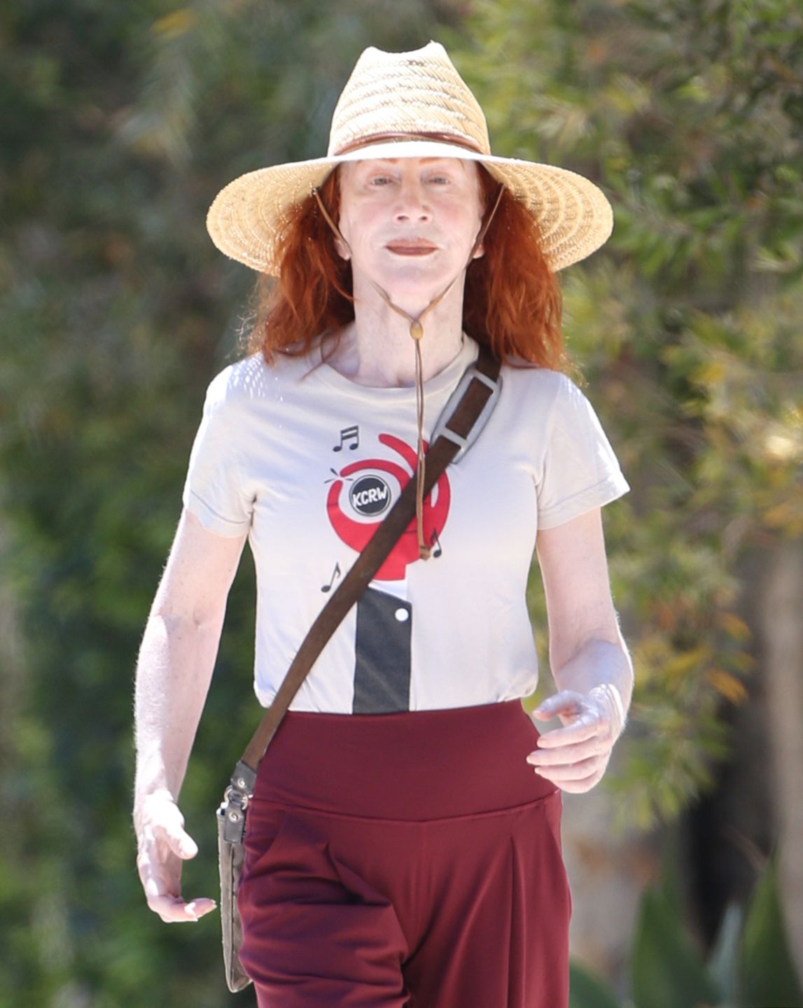 PREMIUM EXCLUSIVE Kathy Griffin Goes Makeup-Free for Sunday Stroll After Revealing 22-Year-Old Boyfriend
Luis / X17 / Forum
Kathy Griffin, Makeup Free, Fresh-Faced;Vintage, KCRW, Hat, Pale