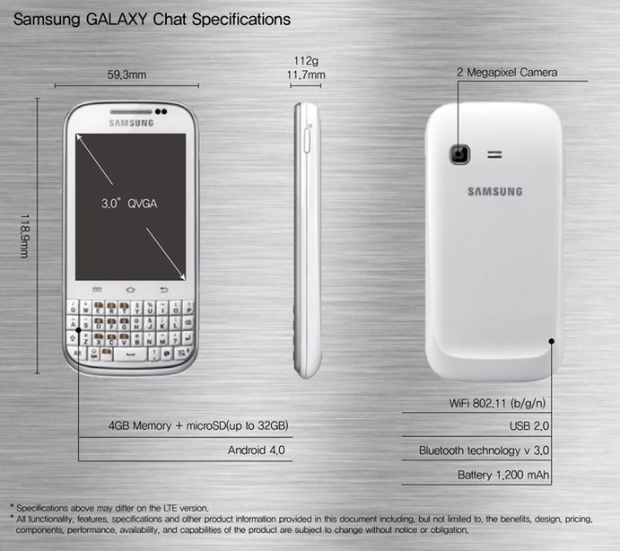 Samsung prezentuje nowy model z TouchWiz Nature UX - Galaxy Chat 3