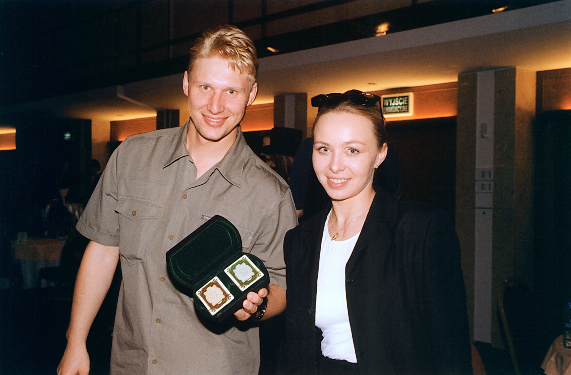 Andrzej Nejman z żoną, 2001 r.