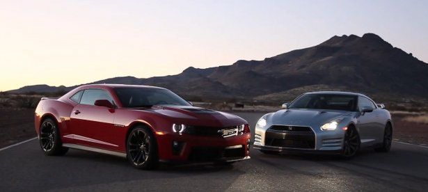 Chevrolet Camaro ZL1 vs. Nissan GT-R [wideo]