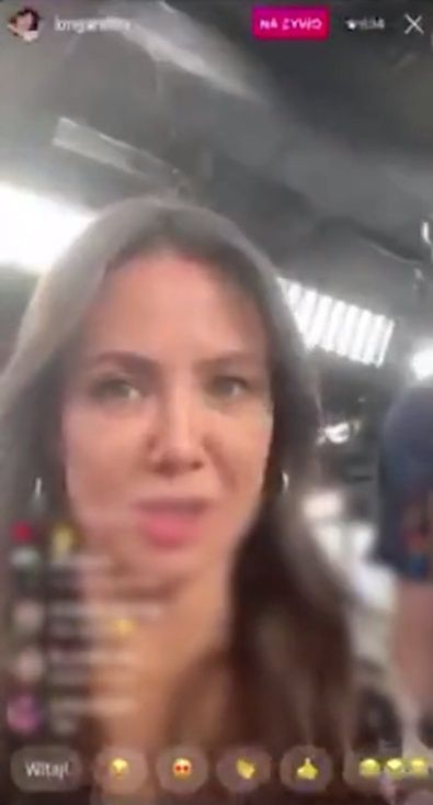 Zaskoczona Kinga Rusin
