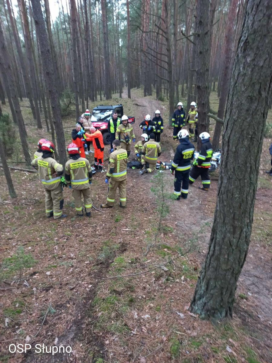 Wypadek na crossie w Słupnie
