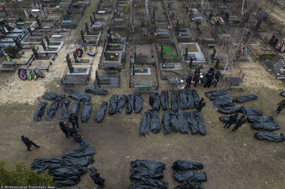 Wojna w Ukrainie. Masakra cywilów w Buczy  (AP Photo/Rodrigo Abd)
AP