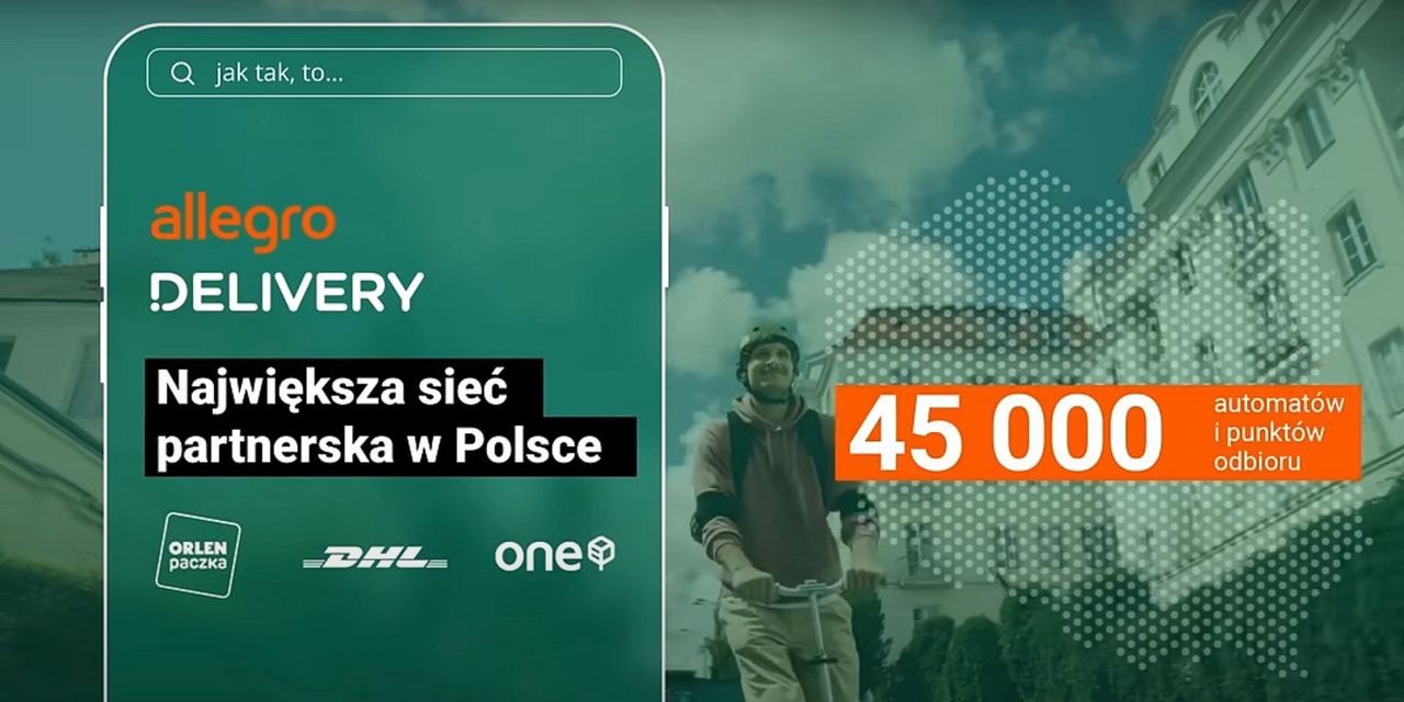 Punkty odbioru i automaty paczkowe wielu firm w nowej reklamie Allegro Delivery