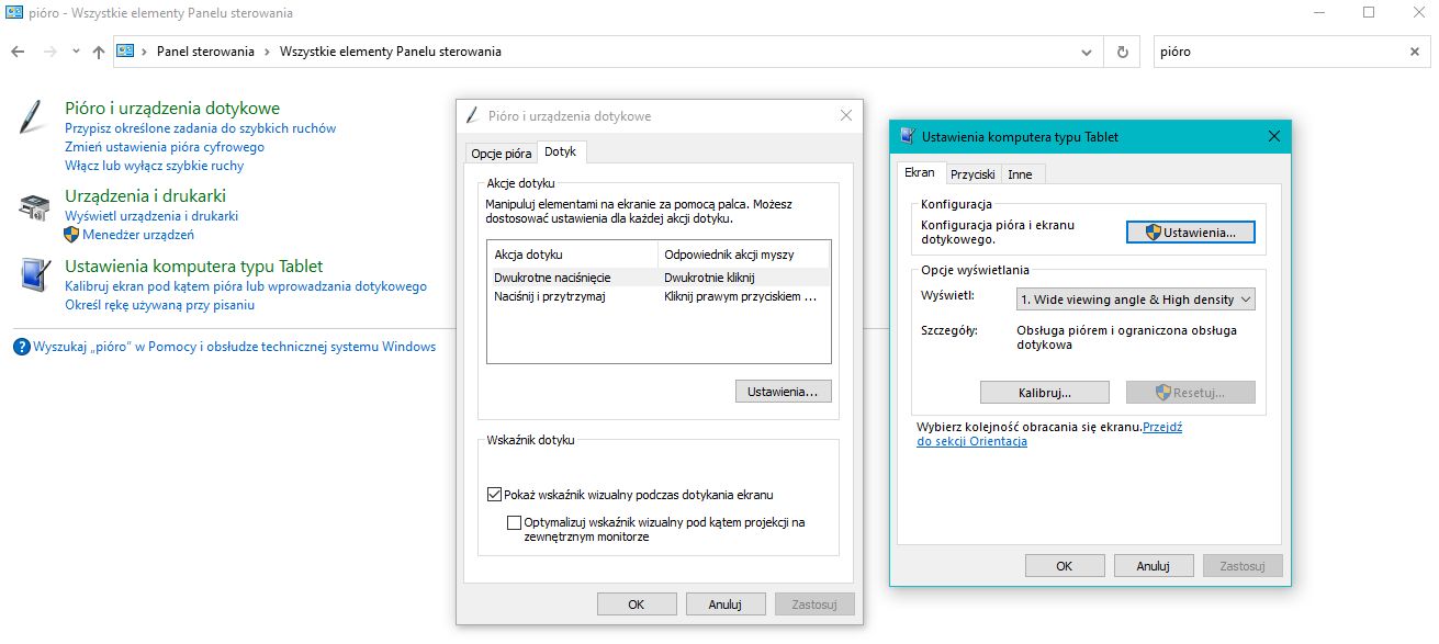 Jeżeli ktoś twierdzi, że to Windows 8 dodał obsługę tabletów, spieszę z przypomnieniem, że nawet to było dostępne w systemie już wcześniej (fot. Kamil Dudek)