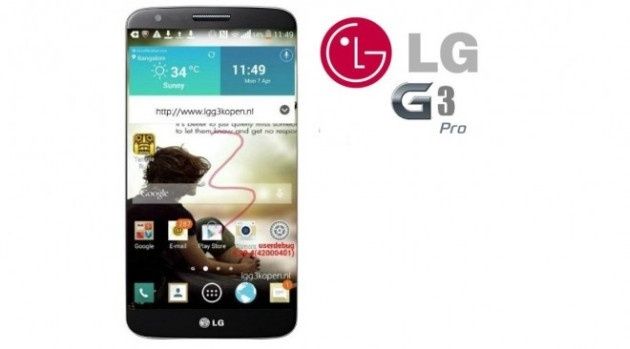 LG G3 Pro smartfon przeciek