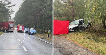 BMW zderzyło się z ciężarówką. Kierowca zginął na miejscu