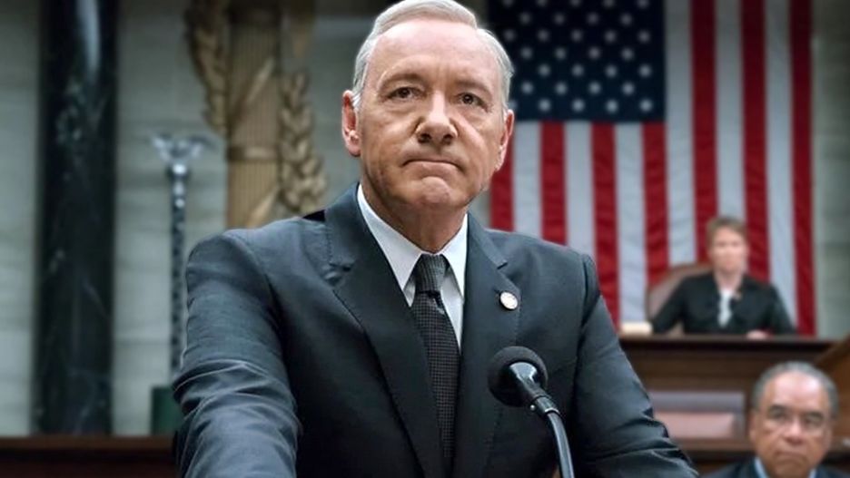 Kevin Spacey w serialu "House od Cards", z którego został wyrzucony