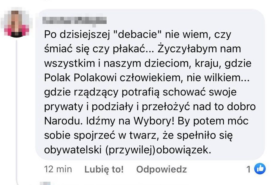 Komentarz po debacie 