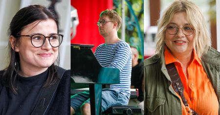 Sielanka u Królikowskich: Małgorzata Ostrowska-Królikowska i Joanna Jarmołowicz ślą do siebie uśmiechy na rodzinnym festiwalu... (ZDJĘCIA)