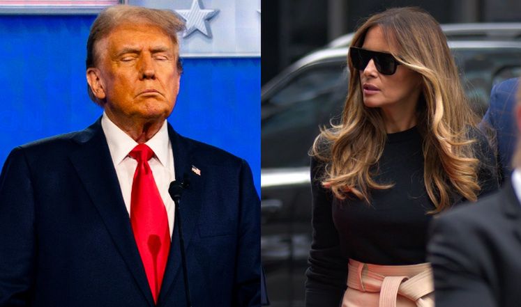 Melania Trump broke tradition and did not support her husband during the debate.
