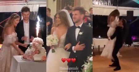 Joanna Opozda i Antek Królikowski szaleją na swoim WESELU: sesja ślubna, tort i wywijanie do "Króla lwa" (ZDJĘCIA)