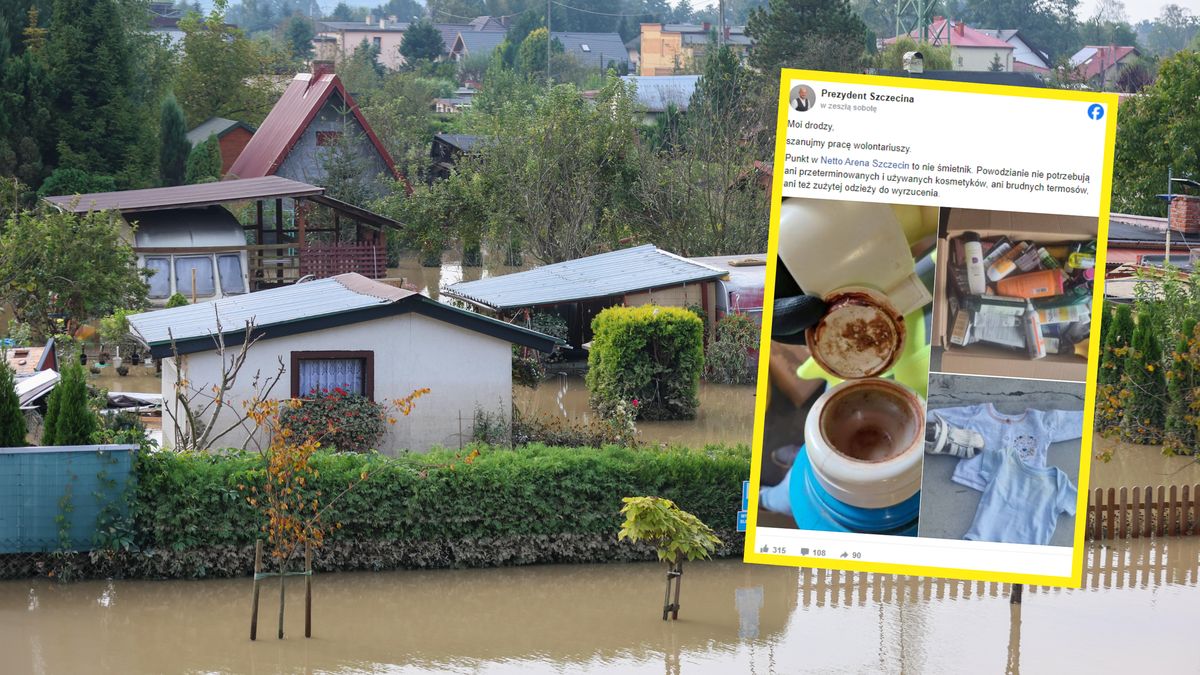 Prezydent Szczecina pokazał, co dają powodzianom