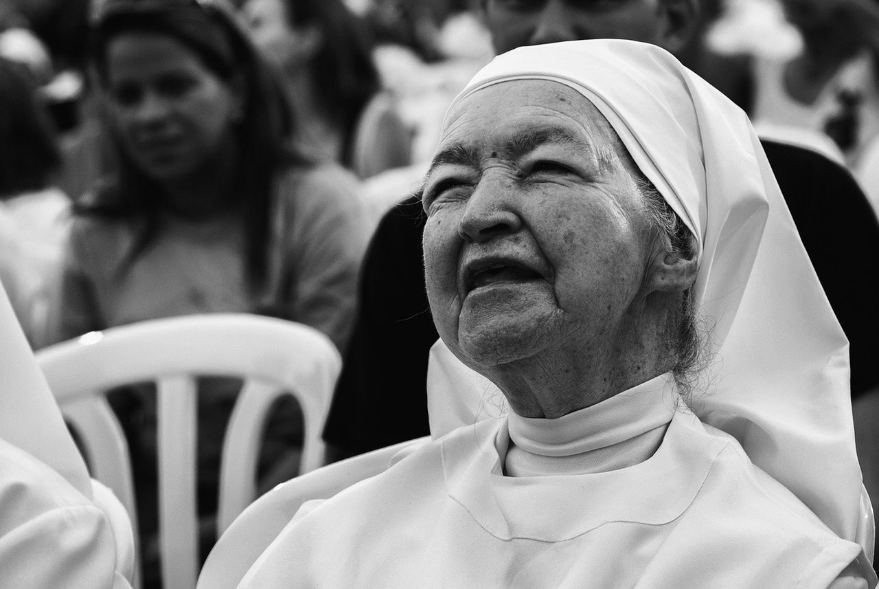 A nun is the oldest living person in the world. She loves soccer.