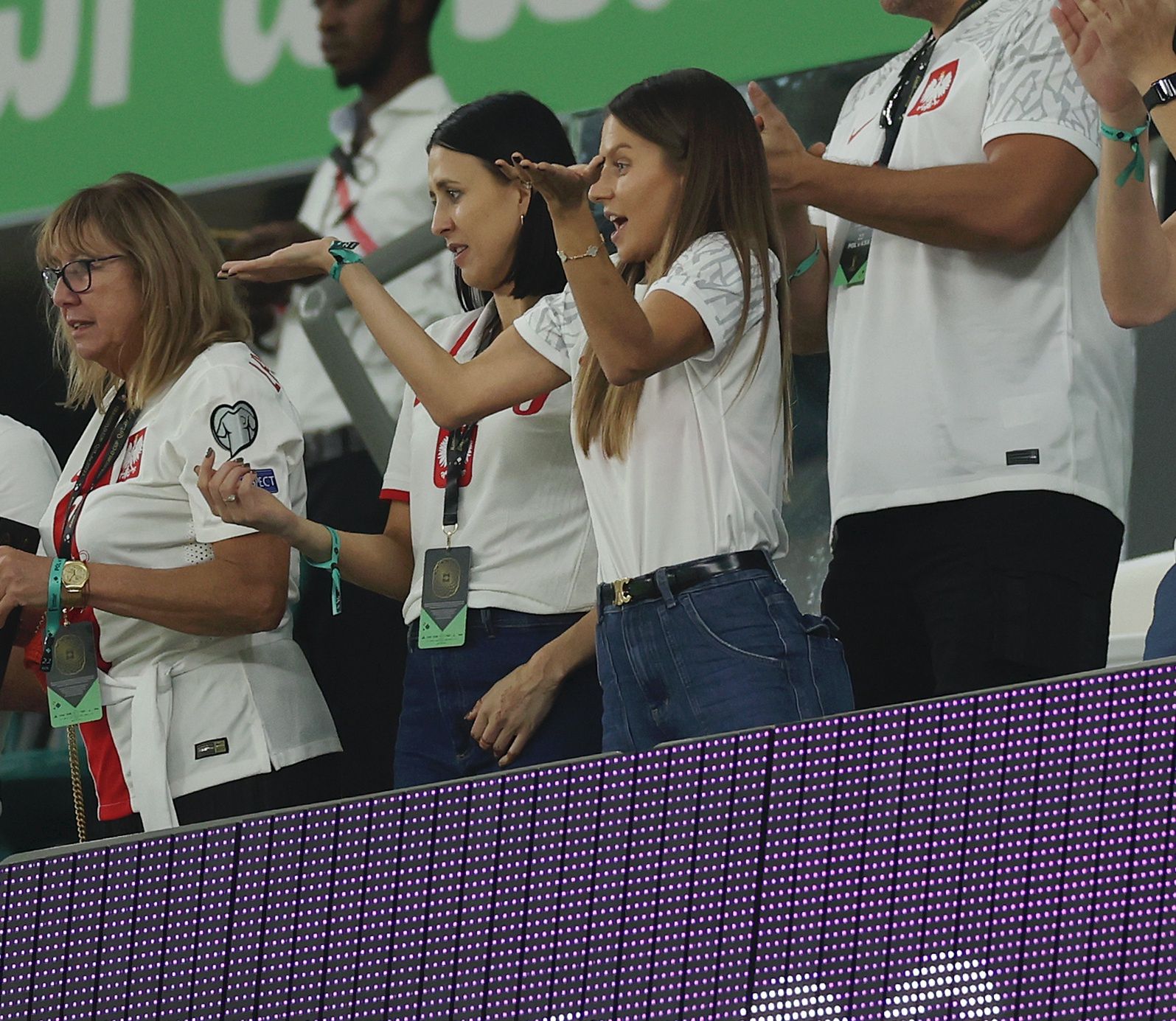 Anna Lewandowska na meczu Polska-Arabia Saudyjska