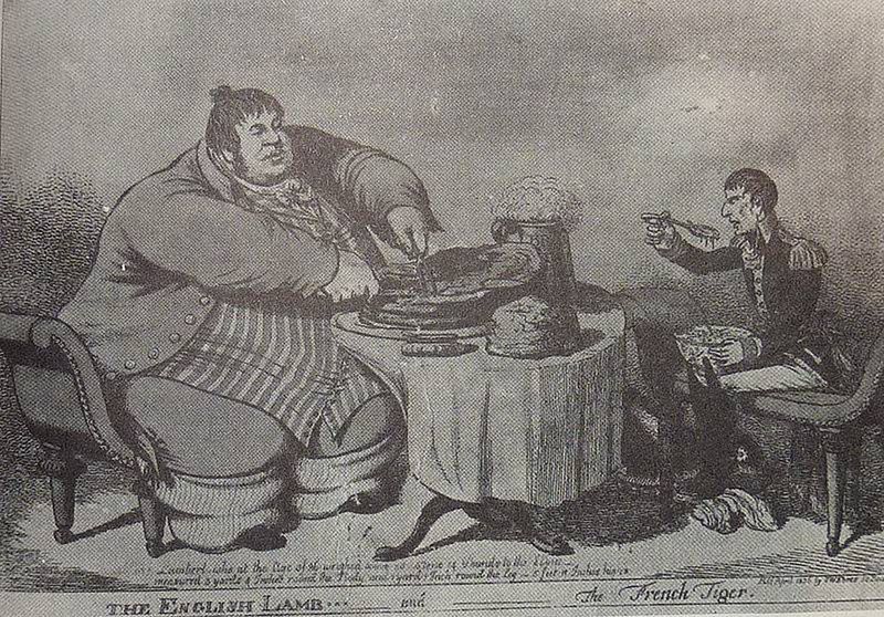 Karykatura Daniela Lamberta i Napoleona Bonaparte