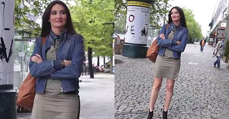 Dominika Kulczyk pozuje pod studiem "Dzień Dobry TVN"!