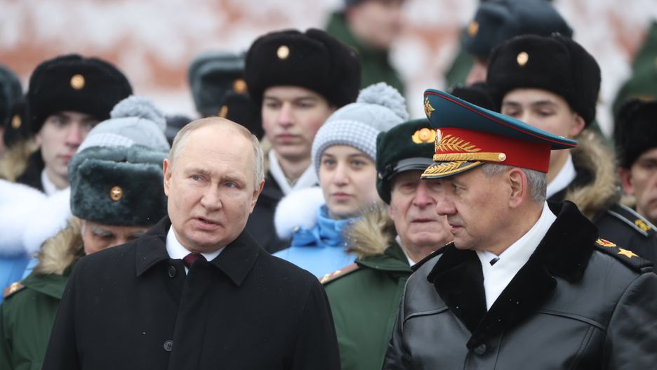 Prezydent Rosji Władimir Putin i Minister Obrony Narodowej Rosji Siergiej Szojgu 