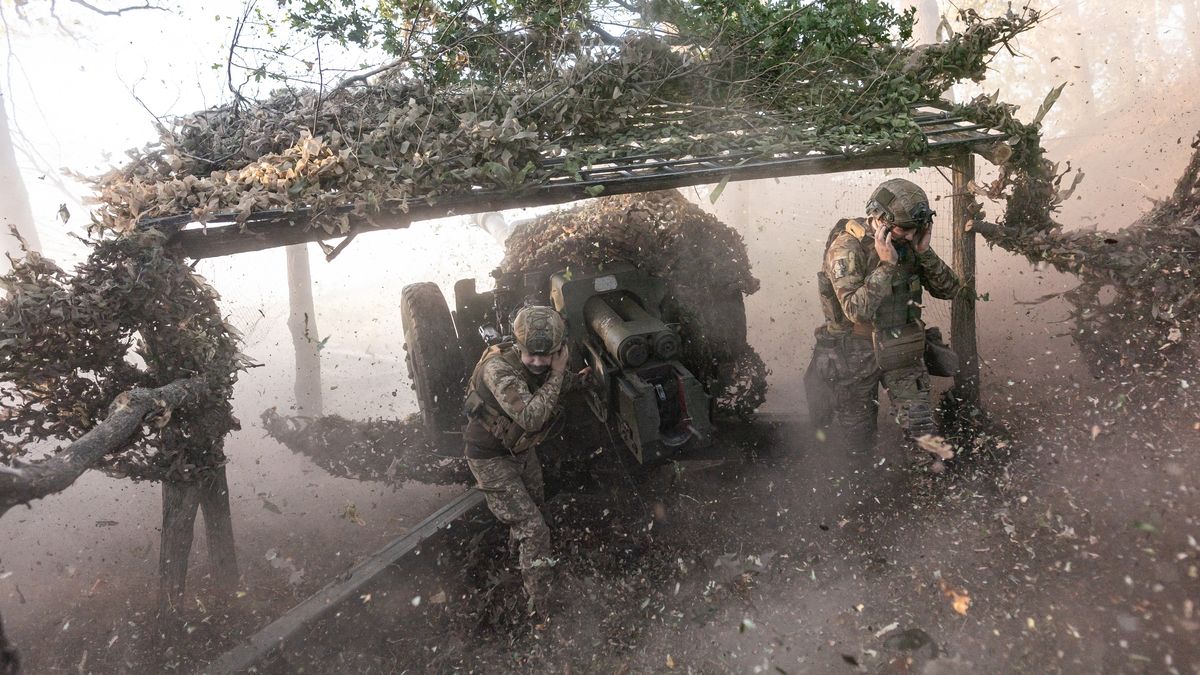 Ukraińscy żołnierze na froncie