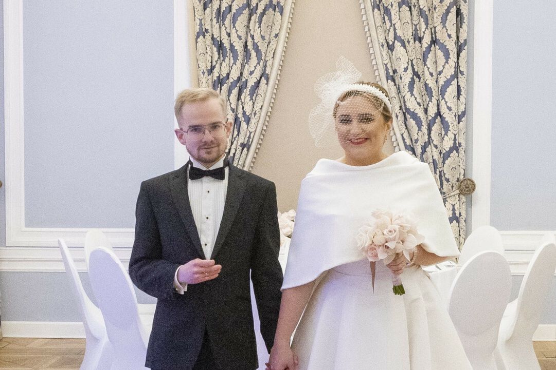 Piotr Patkowski i Olga Semeniuk-Patkowska na ślubie