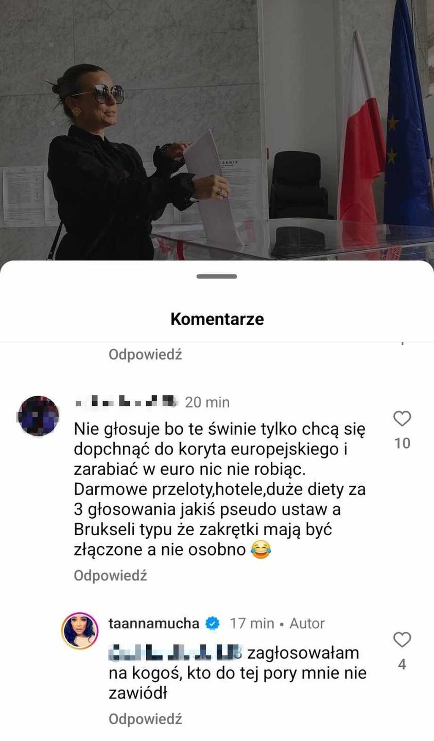Anna Mucha odpowiadała na krytyczne komentarze