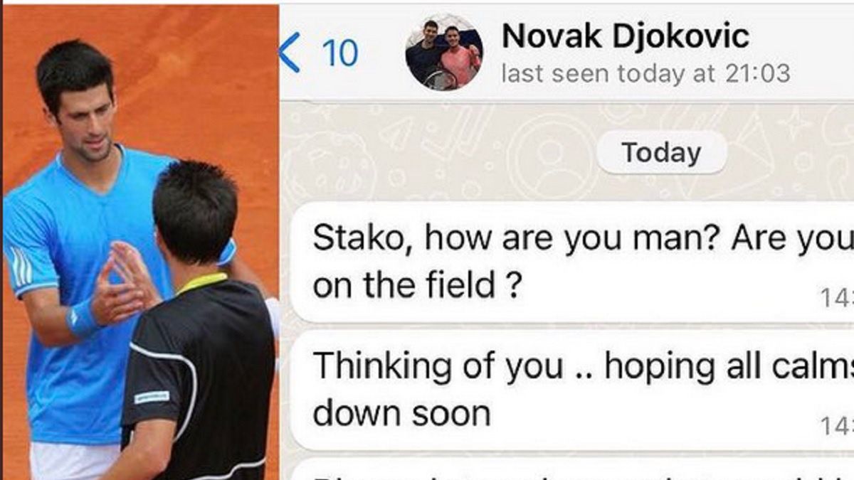 Djoković wysłał wiadomość