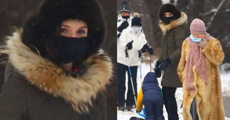 Marta Kaczyńska pierwszy raz z synkiem na sankach. Staś świetnie się bawił