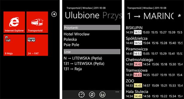 Transportoid dla Windows Phone 7 2