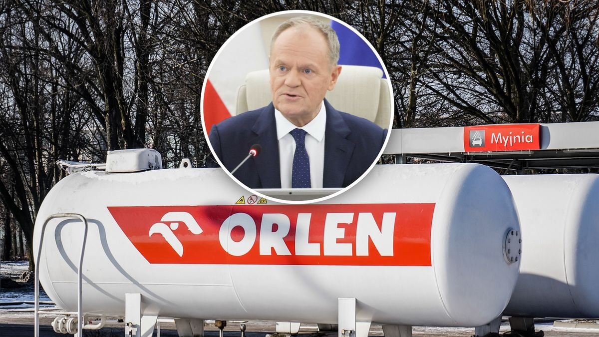 Orlen traci 5 proc. po słowach Tuska