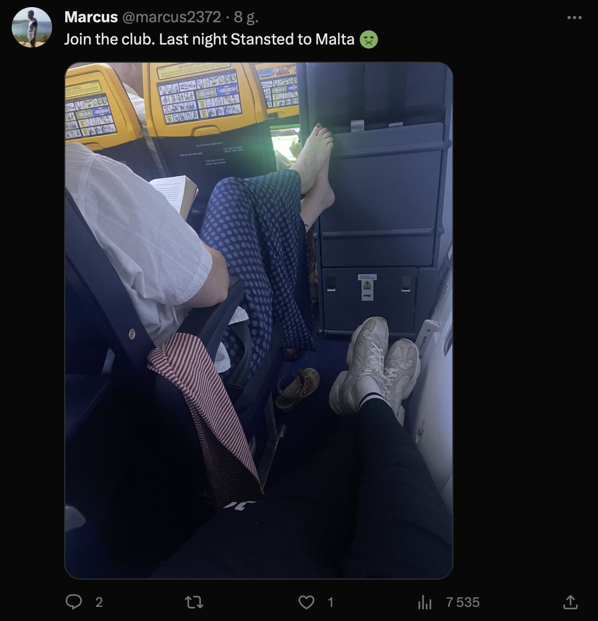 Zdjęcie jednego z pasażerów 