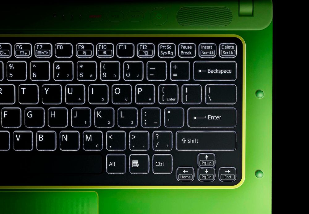 Sony VAIO C - podświetlenie klawiatury