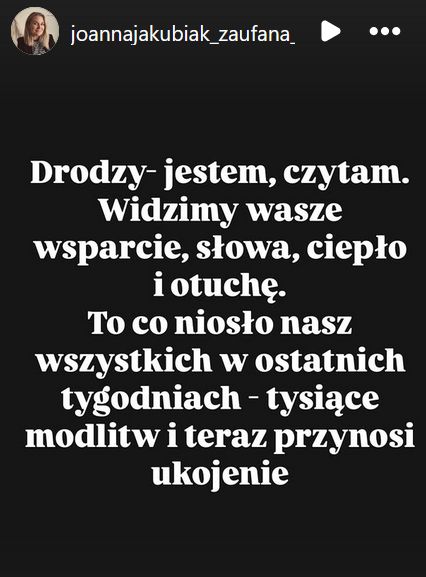 Siostra Jakubiaka wydała oświadczenie po jego śmierci.