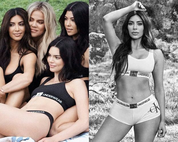 Kim Kardashian i jej rozebrane siostry razem w kampanii Calvina Kleina
