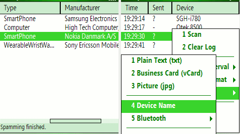 Masowe rozsyłanie wiadomości za pomocą Bluetooth 1