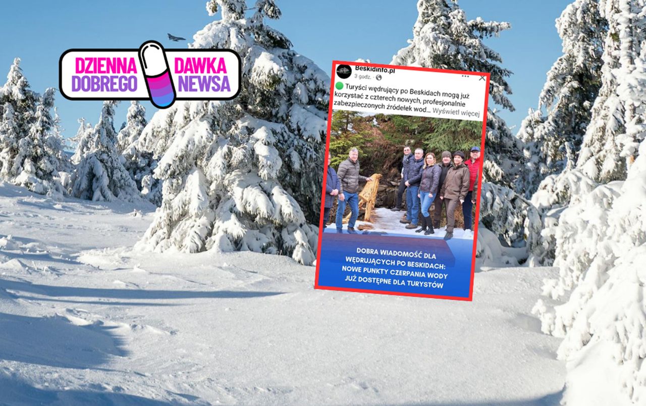 Woda dla turystów. Pojawiły się nowe źródełka w Beskidach