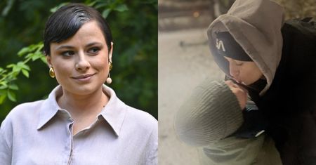 RZADKI WIDOK: Joanna Jarmołowicz dokazuje z synkiem na śniegu. Mały Józef to cała mama czy Jan Królikowski? (FOTO)