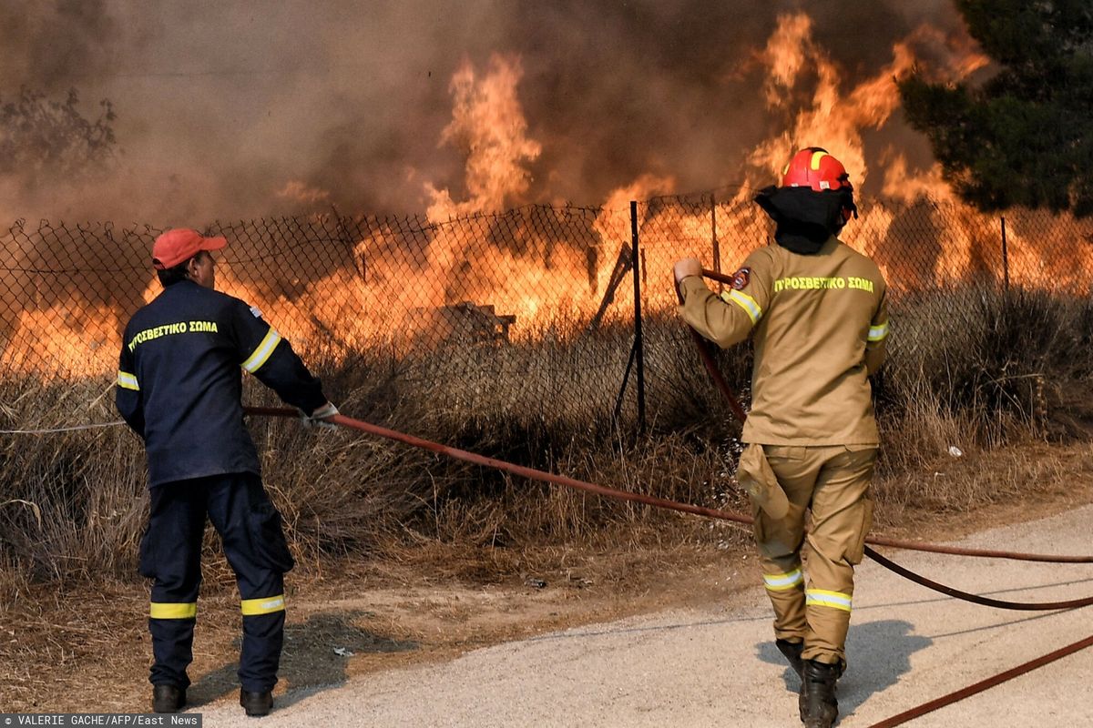 Strażacy od kilkunastu godzin walczą z pożarami w Grecji