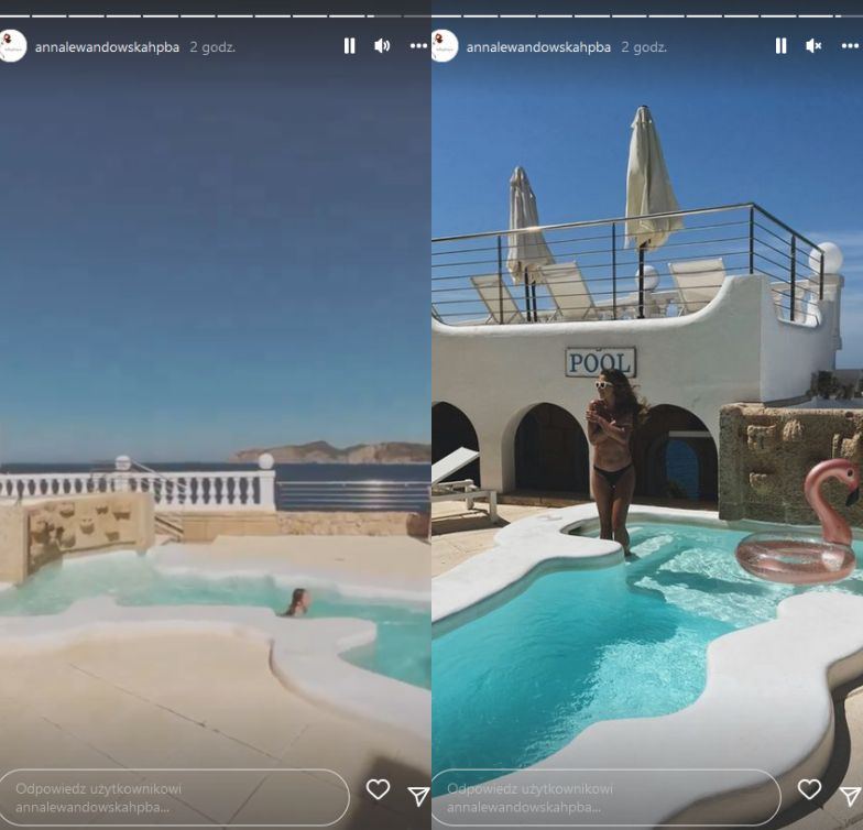 Anna Lewandowska relacjonuje rodzinną sielankę nad basenem