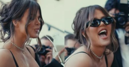 Rozgogolona Khloe Kardashian PLUJE mlekiem. Fani grzmią: "Kiedyś zobaczą to twoje dzieci"