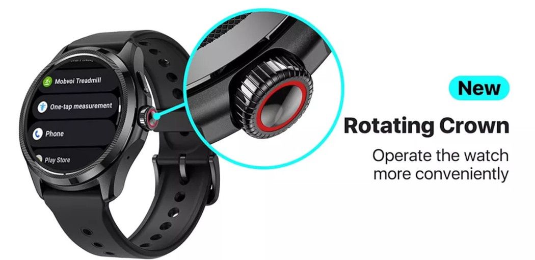 Obrotowa korona w TicWatchu Pro 5