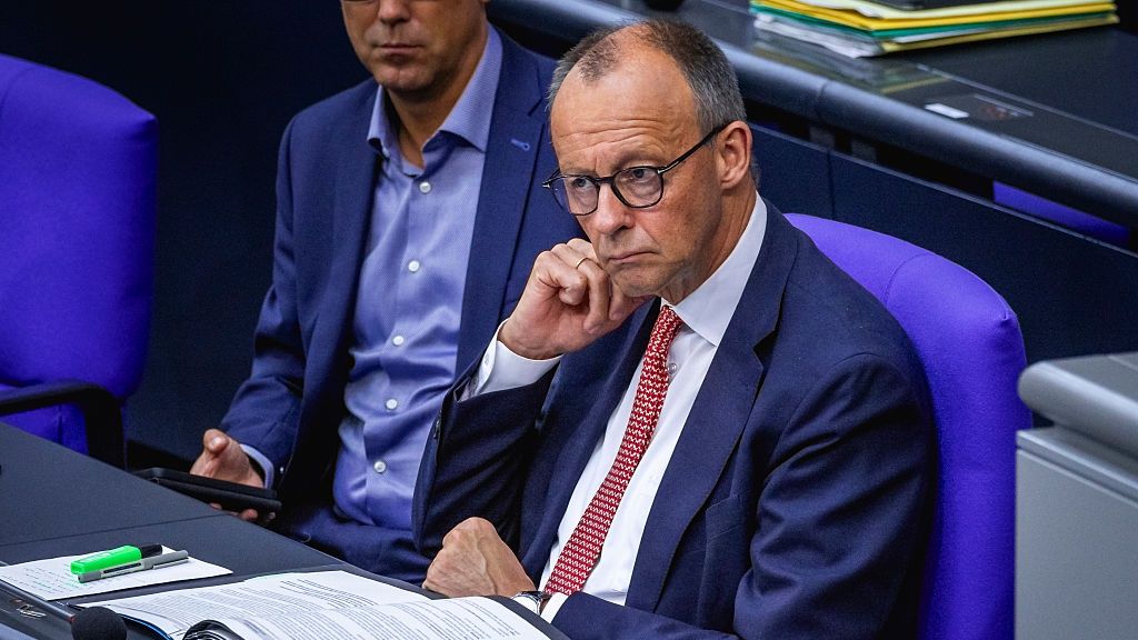 Chancellor Merz During Government Questioning
BERLIN, GERMANY - JULY 09: Friedrich Merz, Federal Chancellor, is captured during his first government questioning time at the Bundestag on July 09, 2025 in Berlin, Germany. (Photo by Juliane Sonntag/Photothek via Getty Images)
Juliane Sonntag
halbprofil, text blank, textfreiraum, gestikulieren, ernste, bundeskanzler, nachdenklich, gesture, haende, looks to the left, sieht nach links, questioning, portraet, textfreier raum, ernst, thoughtful, politik, portaet, text freier raum, hands, copyspace, gestikuliert, gestures, fragend, editorial, gestik