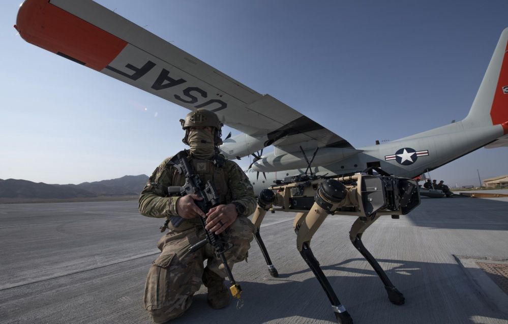 Psy-roboty w Siłach Powietrznych USA (U.S. Air Force photo by Tech. Sgt. Cory D. Payne)