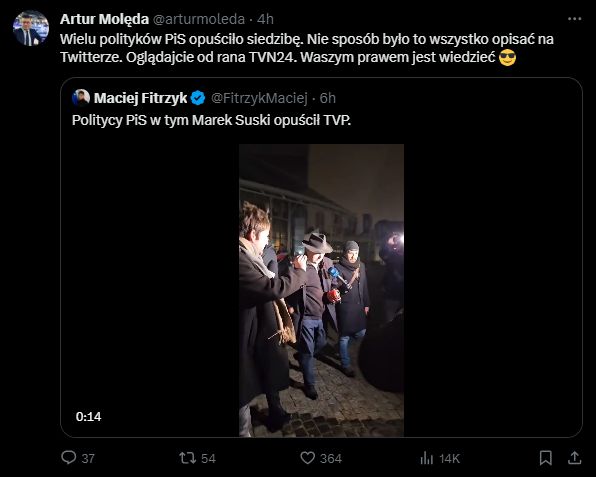 Tak wyglądała nocna "obrona" TVP przez PiS