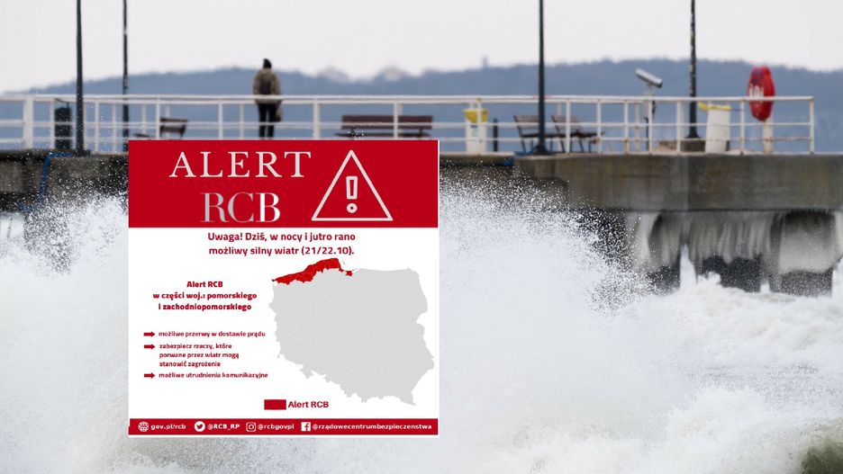 Ostrzeżenia pogodowe dla Pomorza. Wysłano Alert RCB!