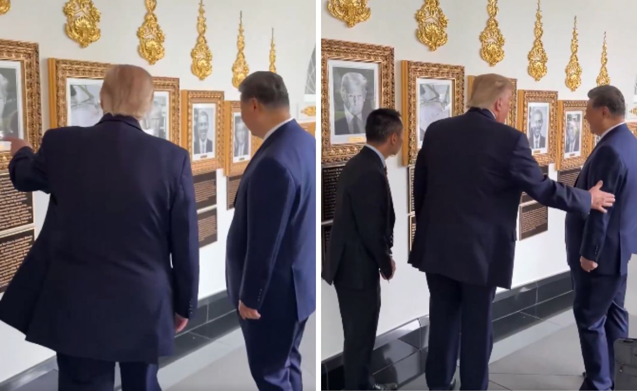 Zdjęcie do aktualności: Trump rozśmieszył Xi Jinpinga. Jest nagranie z Białego Domu