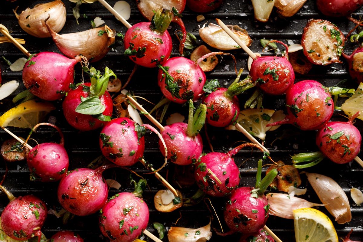 Grilled Radish Skewers