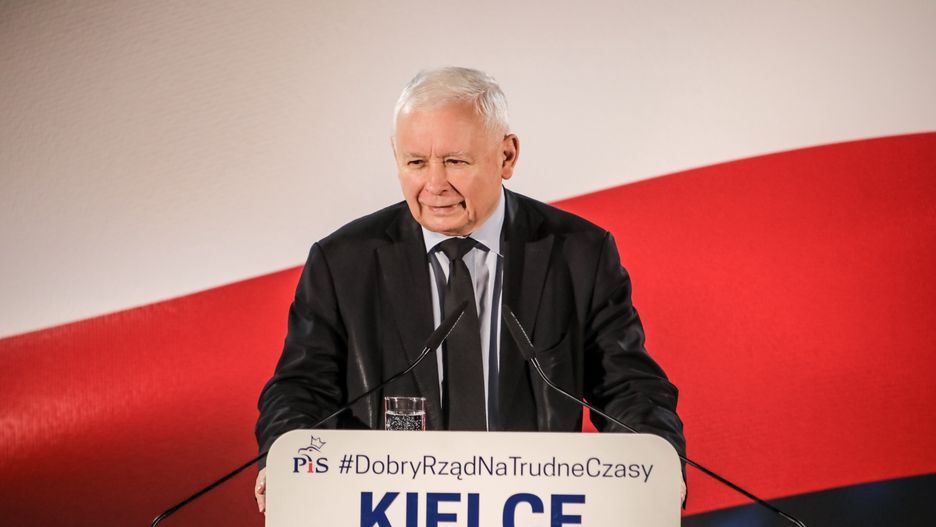 Jarosław Kaczyński na spotkaniu w Kielcach 