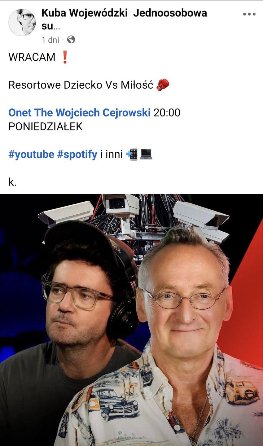screen Facebook Kuba Wojewódzki
