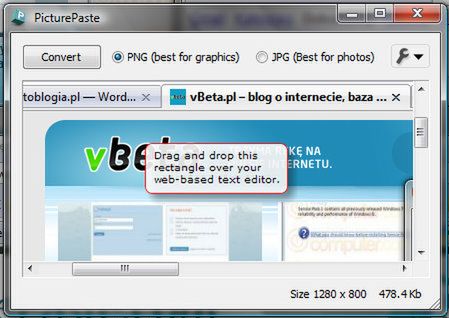 PicturePaste - sposób na wklejanie zdjęć do GMaila, GoogleDocs i innych
